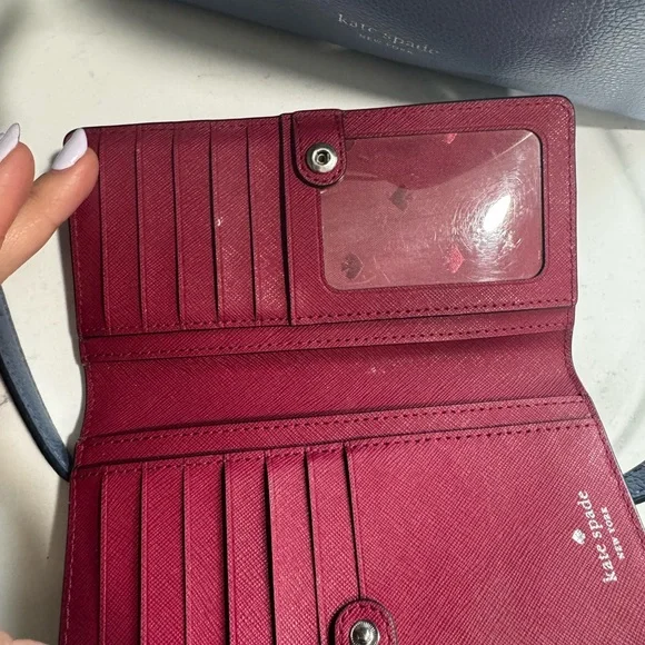 Kate Spade Blue Leather Bucket Bag - Picture 4 of 6